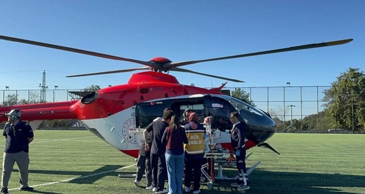 orduda solunum sikintisi ceken yeni dogan bebek helikopterle sevk edildi AGOrSH9M